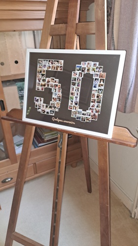 Customer Photo by Alain for Review Print Photo Collage Framed Poster (wood, white) 40x30cm