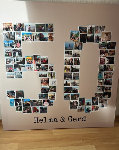 Photo du client GERRIT pour l'évaluation Impression Photocollage Toile 80x80cm