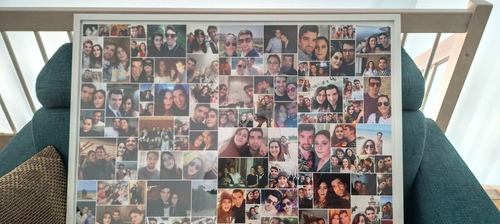 Foto del cliente Federica para la valoración Impresión Fotocollage Póster enmarcado (madera, blanco) 100x70cm