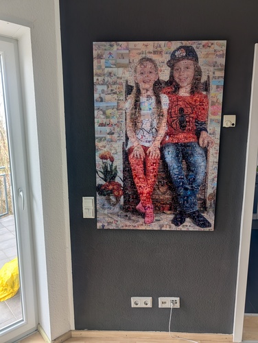 Photo du client Armin pour l'évaluation Impression Photomosaïque [En ligne] Acrylique 80x120cm