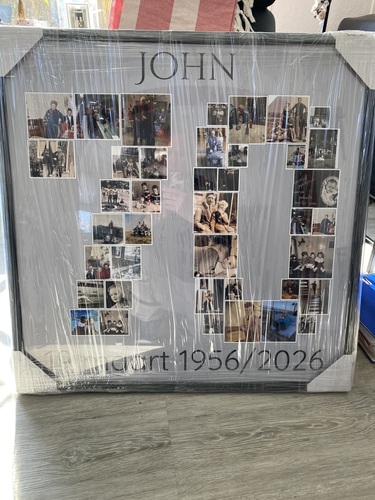 Photo du client Joop pour l'évaluation Impression Photocollage Affiche encadrée (bois, noir) 70x70cm